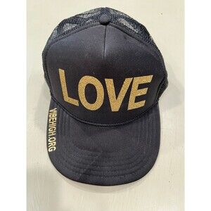 Love Black Cap with Gold Lettering